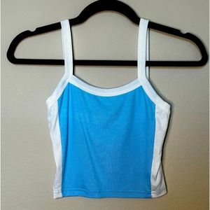 SHEIN Cropped Tank - Blue/White - XS